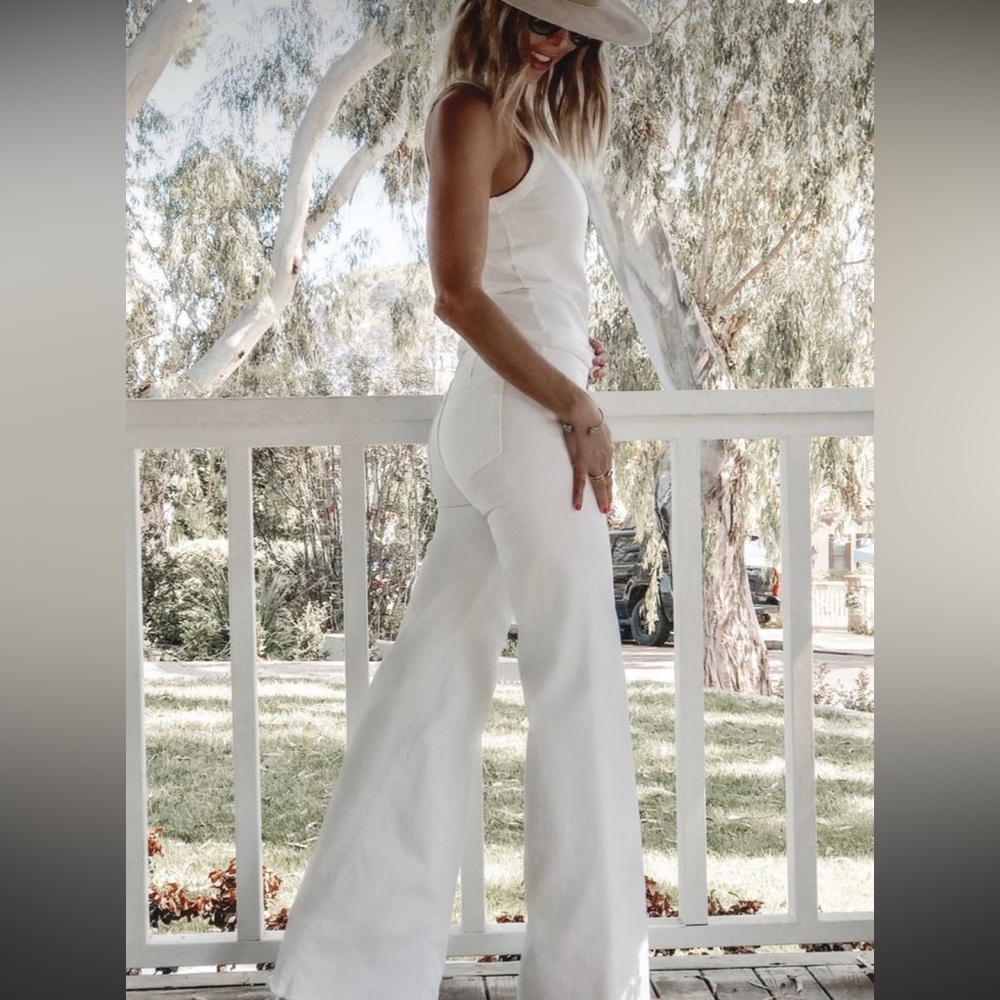FREE PEOPLE WHITE FLARE JEAN
